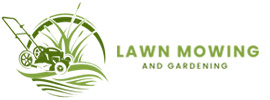 Lawn Mowing and Gardening logo || "logo"